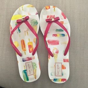 Kate Spade pink flip flops